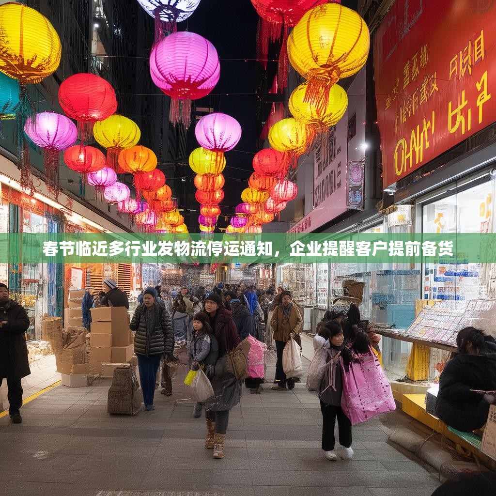 春节临近多行业发物流停运通知，企业提醒客户提前备货