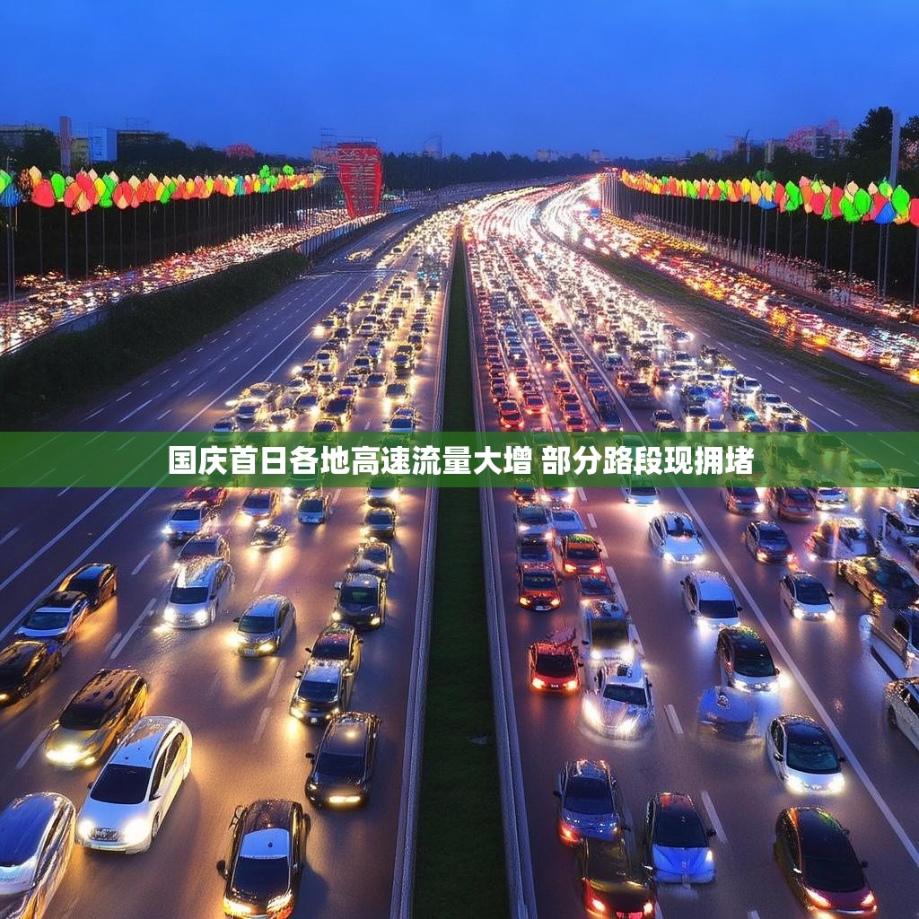 国庆首日各地高速流量大增 部分路段现拥堵