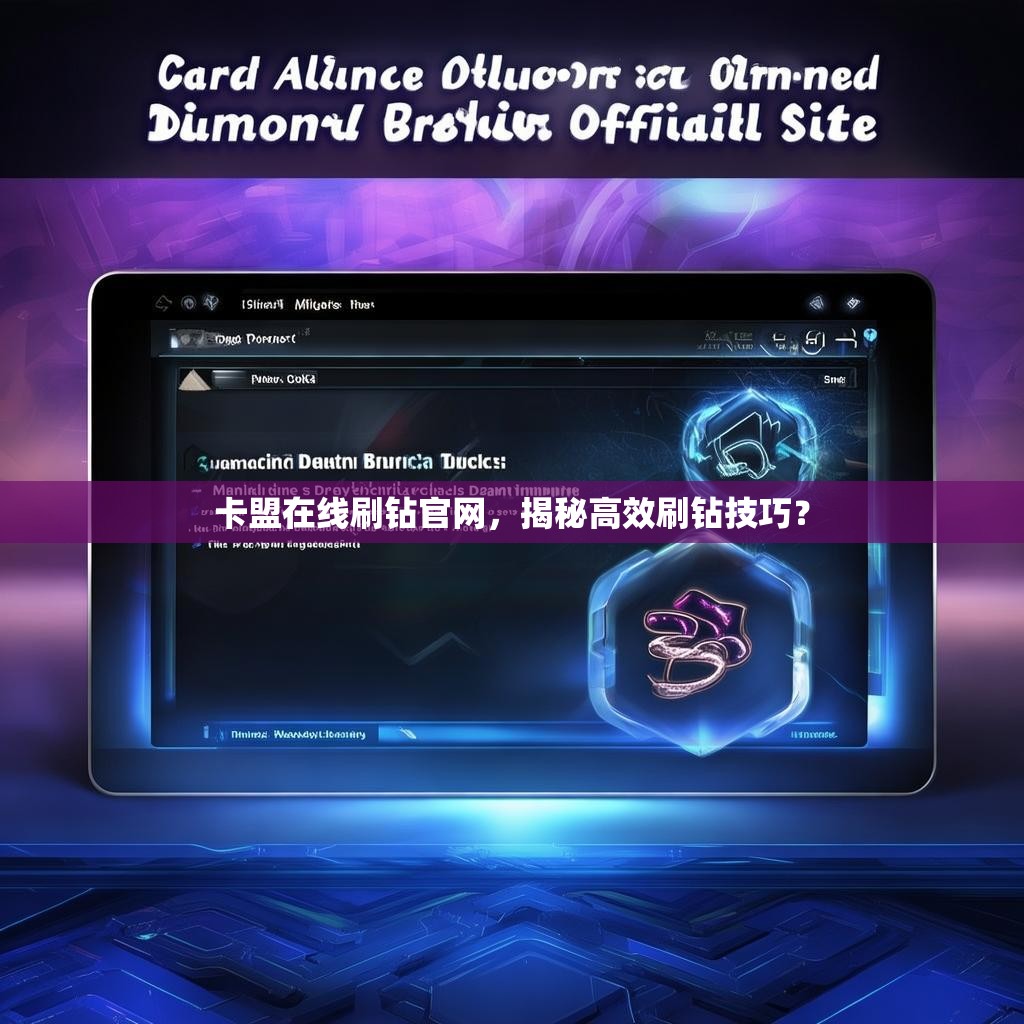 卡盟在线刷钻官网,揭秘高效刷钻技巧?
