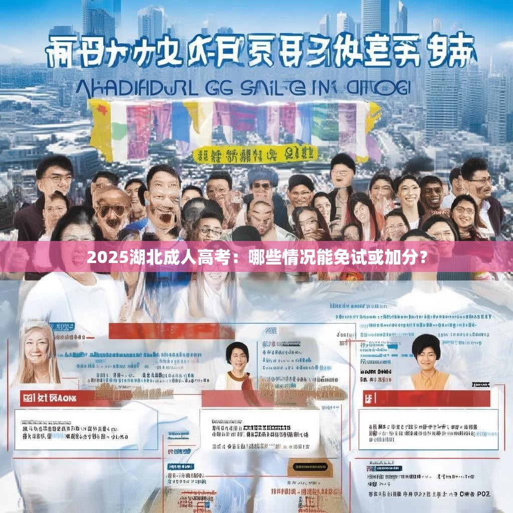 2025湖北成人高考：哪些情况能免试或加分？