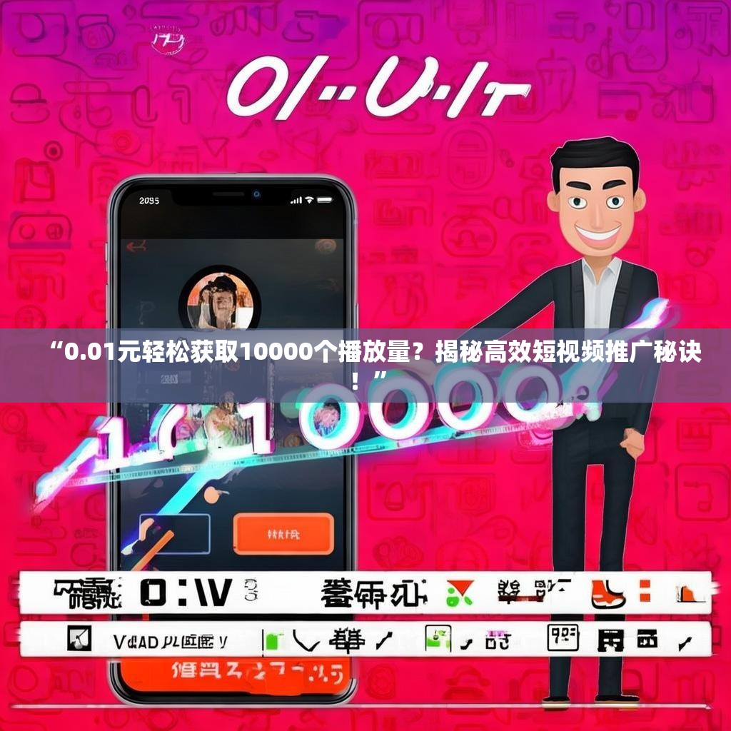 “0.01元轻松获取10000个播放量？揭秘高效短视频推广秘诀！”