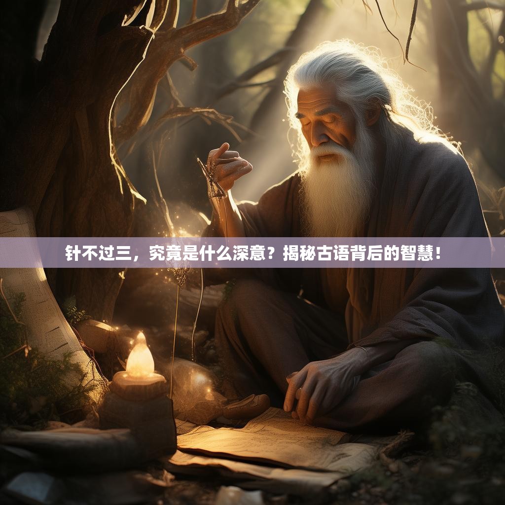 针不过三，究竟<strong><mark>是什么</mark></strong>深意？揭秘古语背后的智慧！